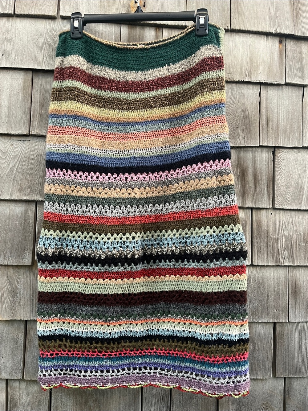 Crochet Multicolor Maxi Skirt M